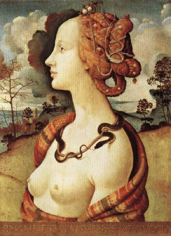 Piero di Cosimo Portrait of Simonetta Vespucci Norge oil painting art